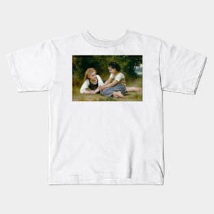 The Nut Gatherers by William-Adolphe Bouguereau Kids T-Shirt